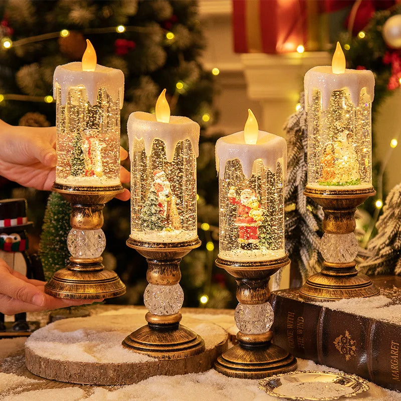 Glittering Christmas Decoration – LED Candle Light for Festivities