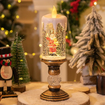 Glittering Christmas Decoration – LED Candle Light for Festivities