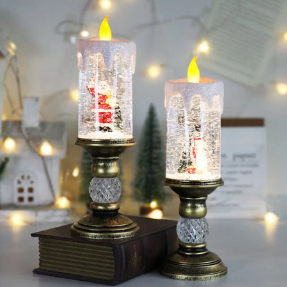Glittering Christmas Decoration – LED Candle Light for Festivities