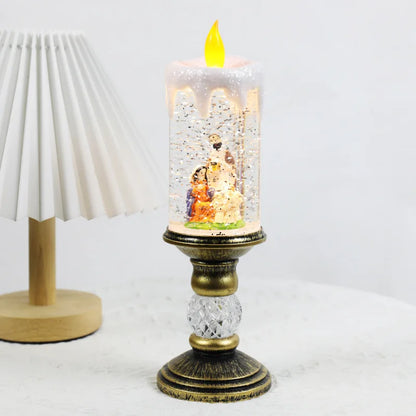 Glittering Christmas Decoration – LED Candle Light for Festivities