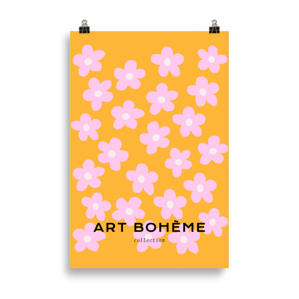 Pink Bloom Garden Art - Bohemian Style Decor