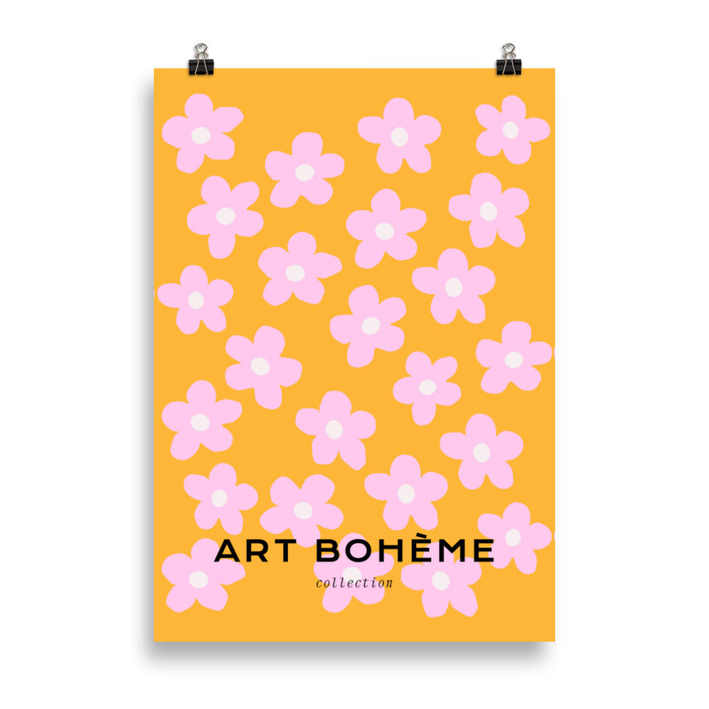 Pink Bloom Garden Art - Bohemian Style Decor
