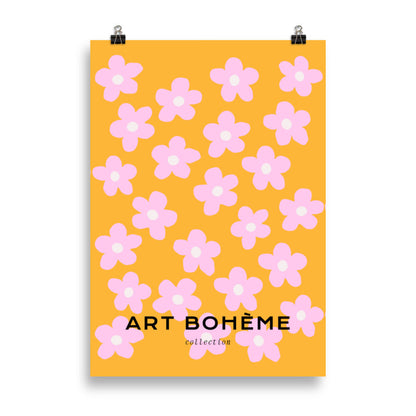 Pink Bloom Garden Art - Bohemian Style Decor