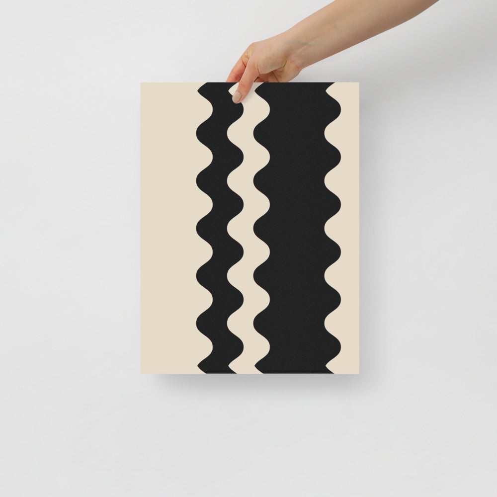 Elegant Waves - Black | Artistry Prints
