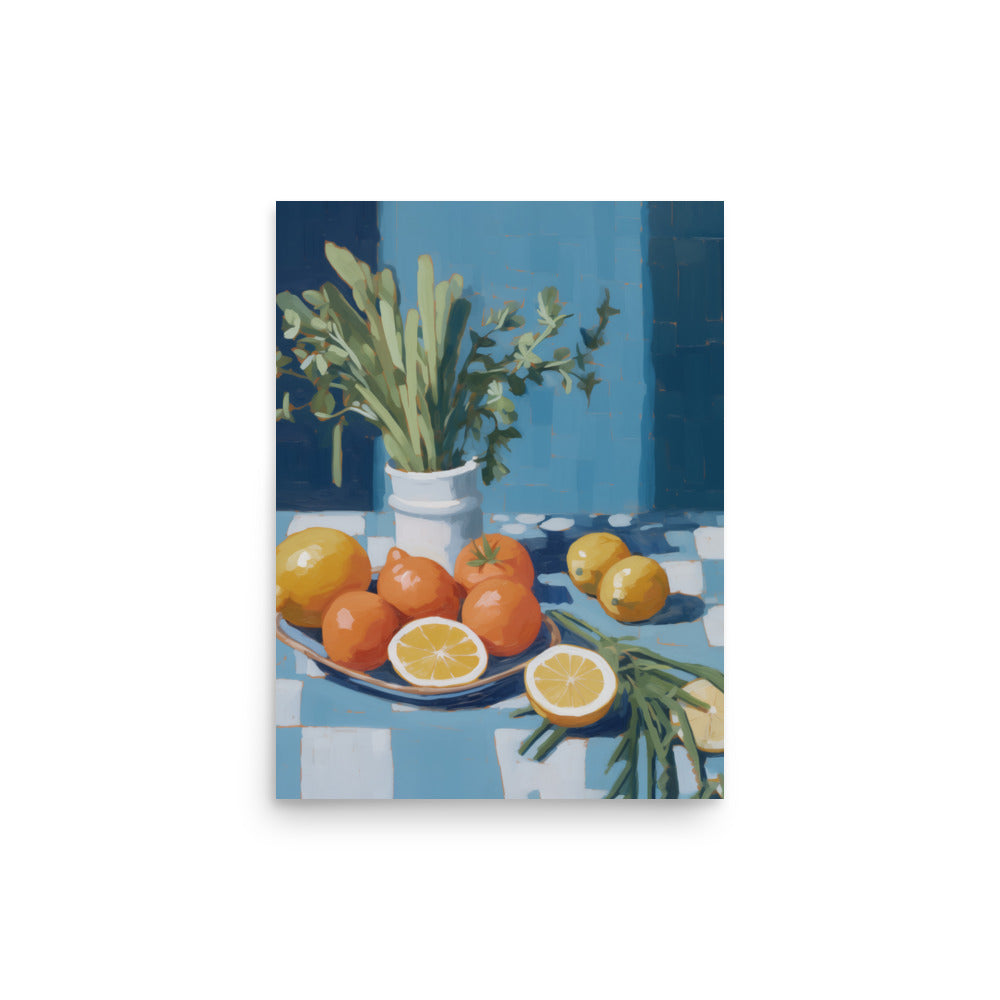 Elegant Fruit Arrangement Print on Premium Paper