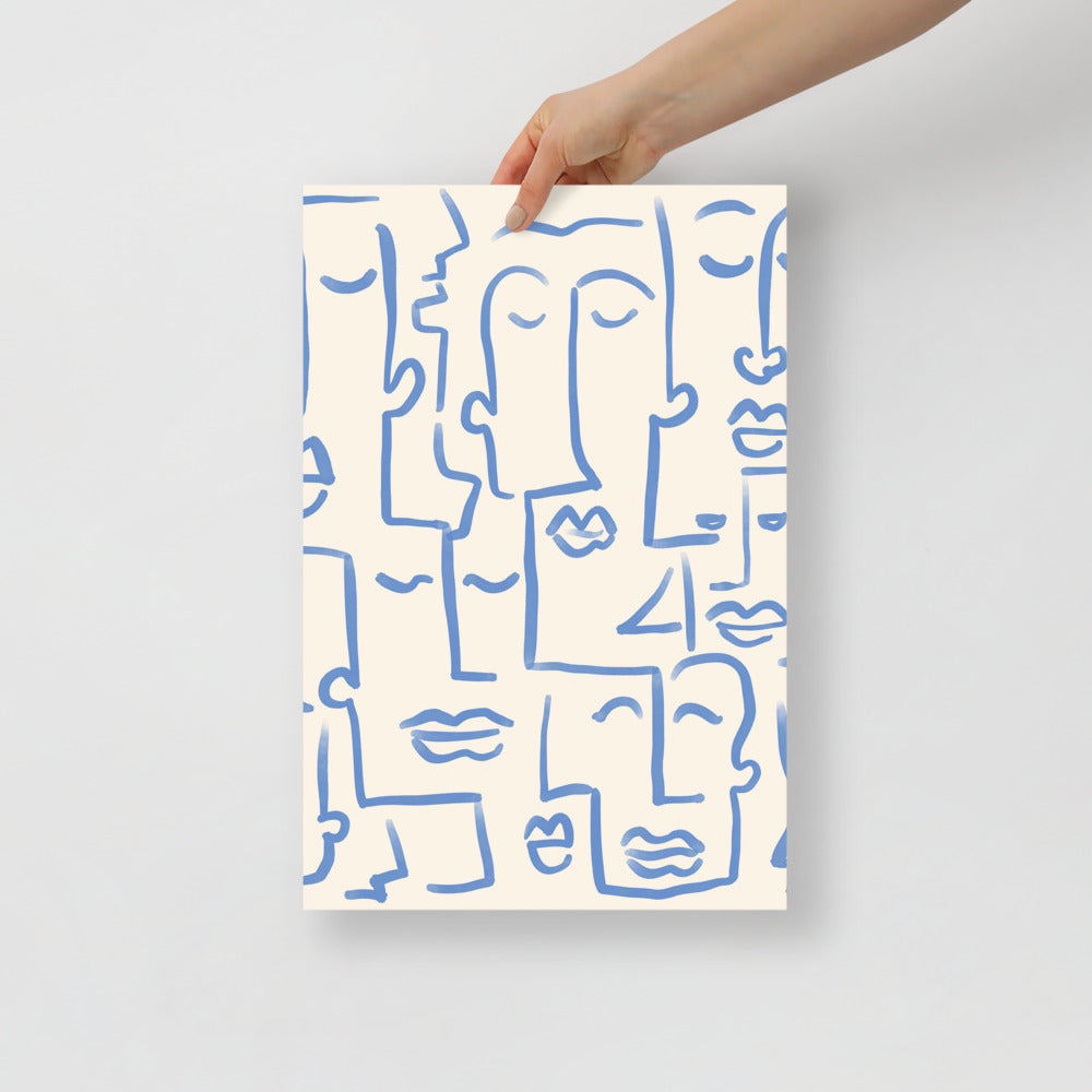 Stunning Abstract Faces Art Print for Your Space