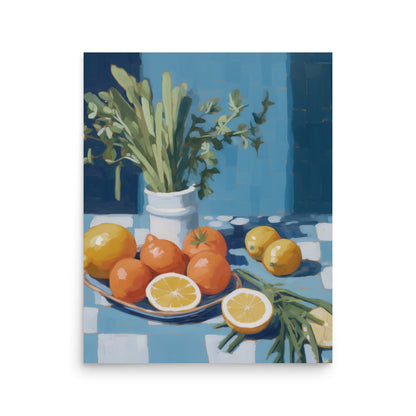 Elegant Fruit Arrangement Print on Premium Paper