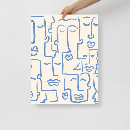 Stunning Abstract Faces Art Print for Your Space