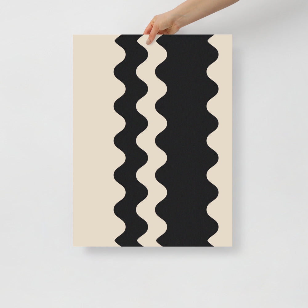 Elegant Waves - Black | Artistry Prints