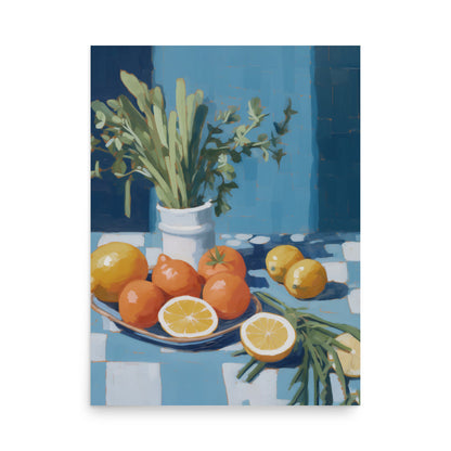 Elegant Fruit Arrangement Print on Premium Paper