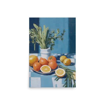 Elegant Fruit Arrangement Print on Premium Paper