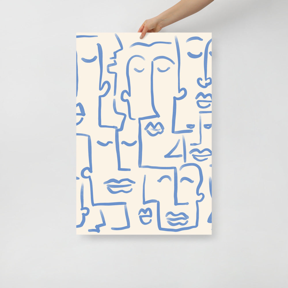 Stunning Abstract Faces Art Print for Your Space