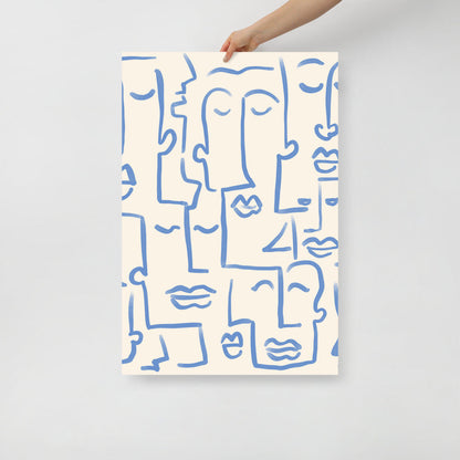 Stunning Abstract Faces Art Print for Your Space