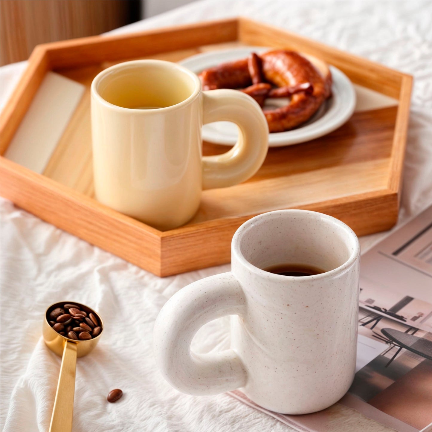 Geometric Design Porcelain Cup – Luxe Athenea Style