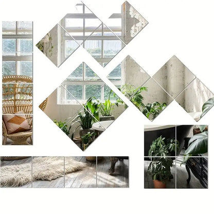 3D Mirror Wall Stickers - Contemporary Home Decor