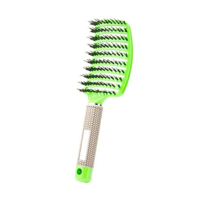 Ergonomic Detangler Brush for Wet and Dry Hair with Flexible Bristles