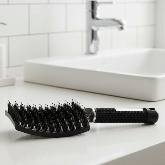 Ergonomic Detangler Brush for Wet and Dry Hair with Flexible Bristles