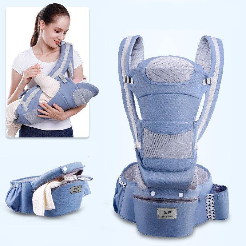 Comfort-Enhancing Baby Carrier with Hip Seat