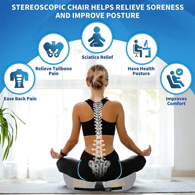 ComfortMax Support Cushion for Desk Chairs with Adjustable Fit