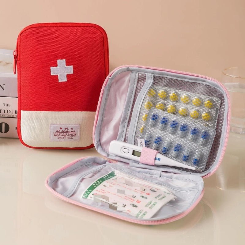 Travel Medical Storage Bag with Multiple Sections - Compact Nylon, 3 Sizes