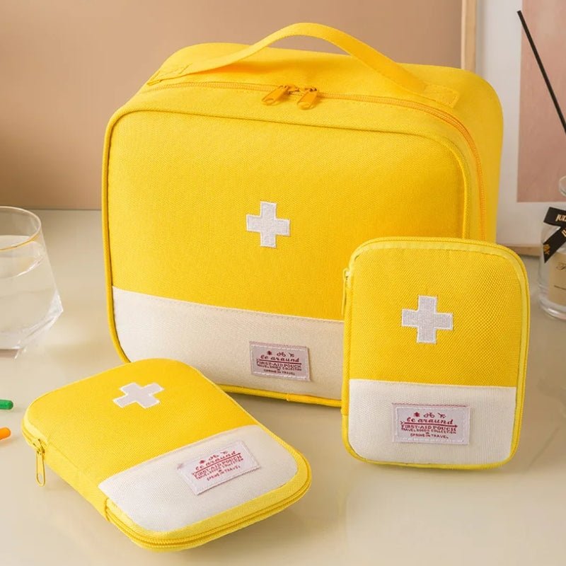 Travel Medical Storage Bag with Multiple Sections - Compact Nylon, 3 Sizes