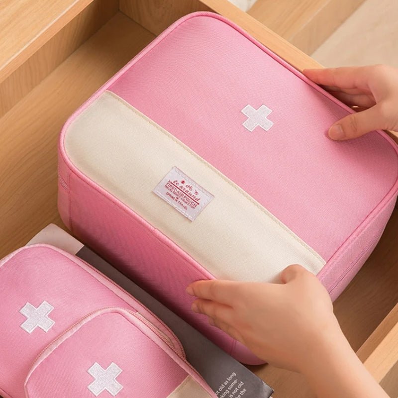 Travel Medical Storage Bag with Multiple Sections - Compact Nylon, 3 Sizes