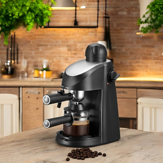 3.5 Bar Espresso Maker Featuring Integrated Steam Wand