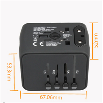 Global Travel Adapter with USB Ports for Effortless Charging