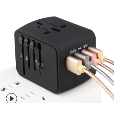Global Travel Adapter with USB Ports for Effortless Charging