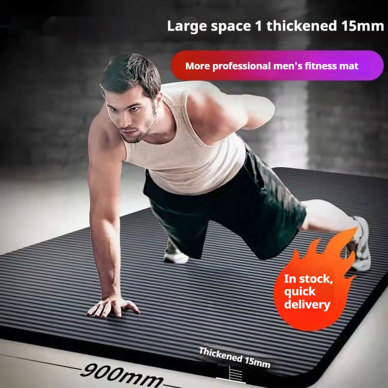 Comfortable Non-Slip Yoga and Fitness Mat with Extra Cushioning