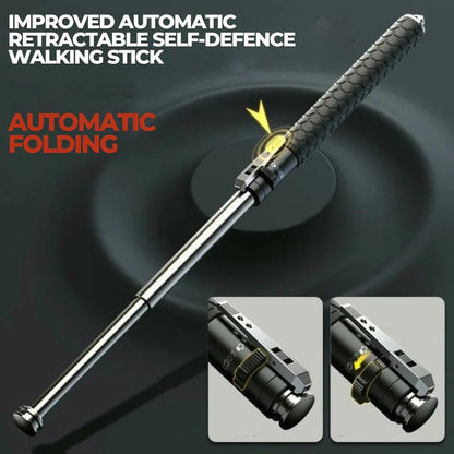 Compact Self-Defense Baton with Quick-Deploy Glass Breaker