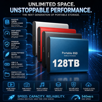 Portable USB External SSD for Mobile Data Storage
