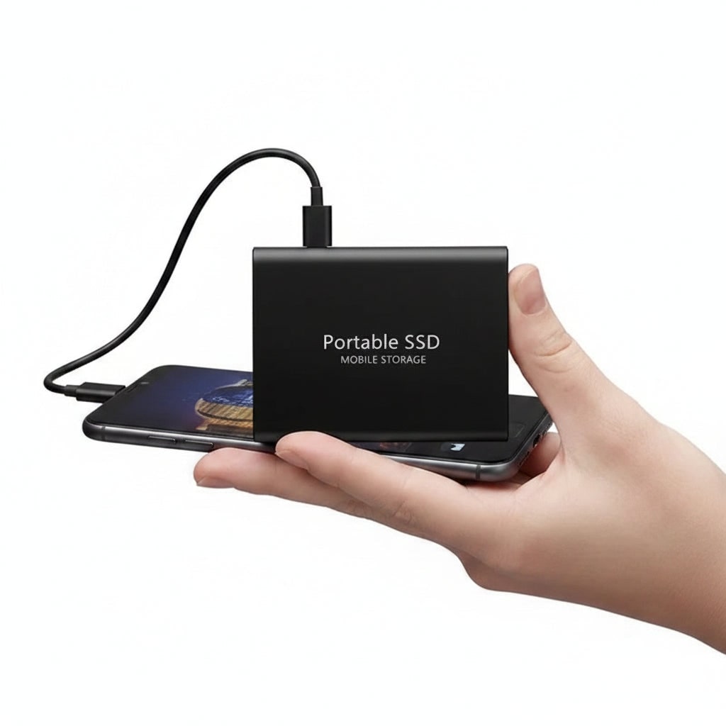 Portable USB External SSD for Mobile Data Storage