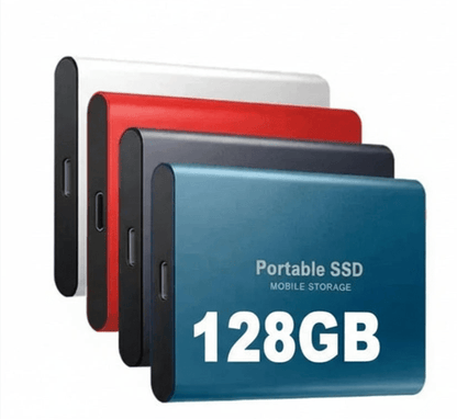 128GB Portable External SSD for Laptop, Smartphone, Tablet - USB-C Compact Storage