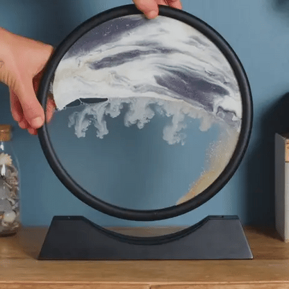 Moving Sand Art Sculpture with LED – Calming Desk Decor