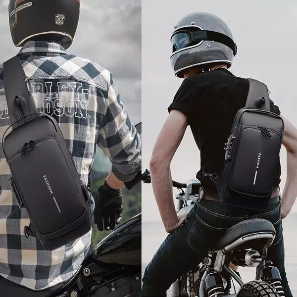Secure and Stylish Crossbody Bag with Charging Feature