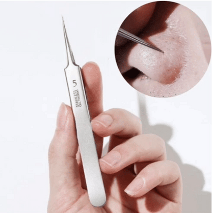 Stainless Steel Precision Tweezers with Ultra-fine Tip for Pore Care