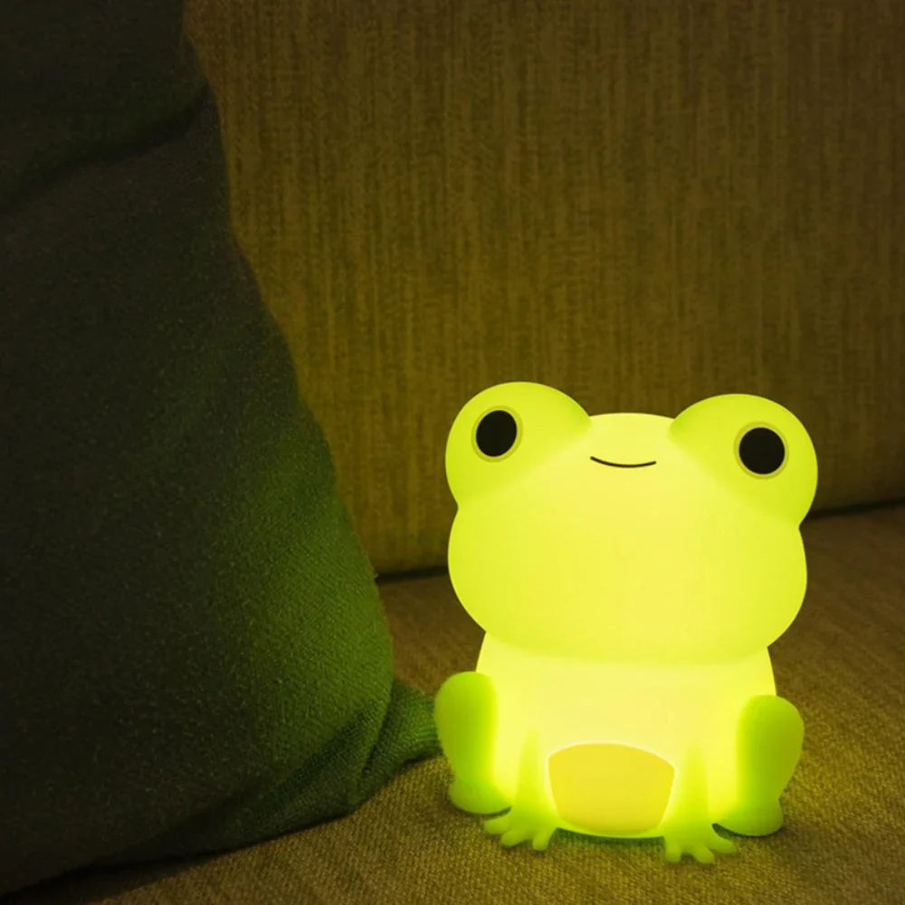 Touch-Controlled Rechargeable Night Light Lamp – Portable Squeeze Design