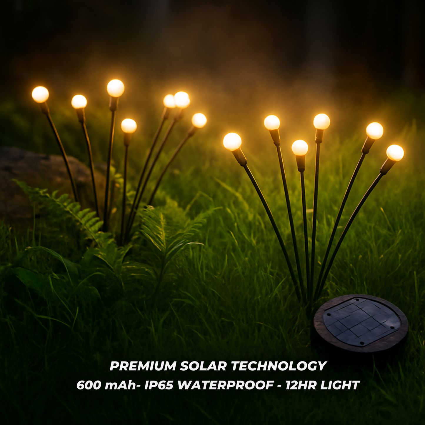 Luminous Solar Garden Lights with Starburst Glow | Eco-Friendly Outdoor Lighting
