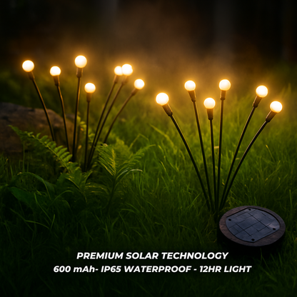 Luminous Solar Garden Lights with Starburst Glow | Eco-Friendly Outdoor Lighting