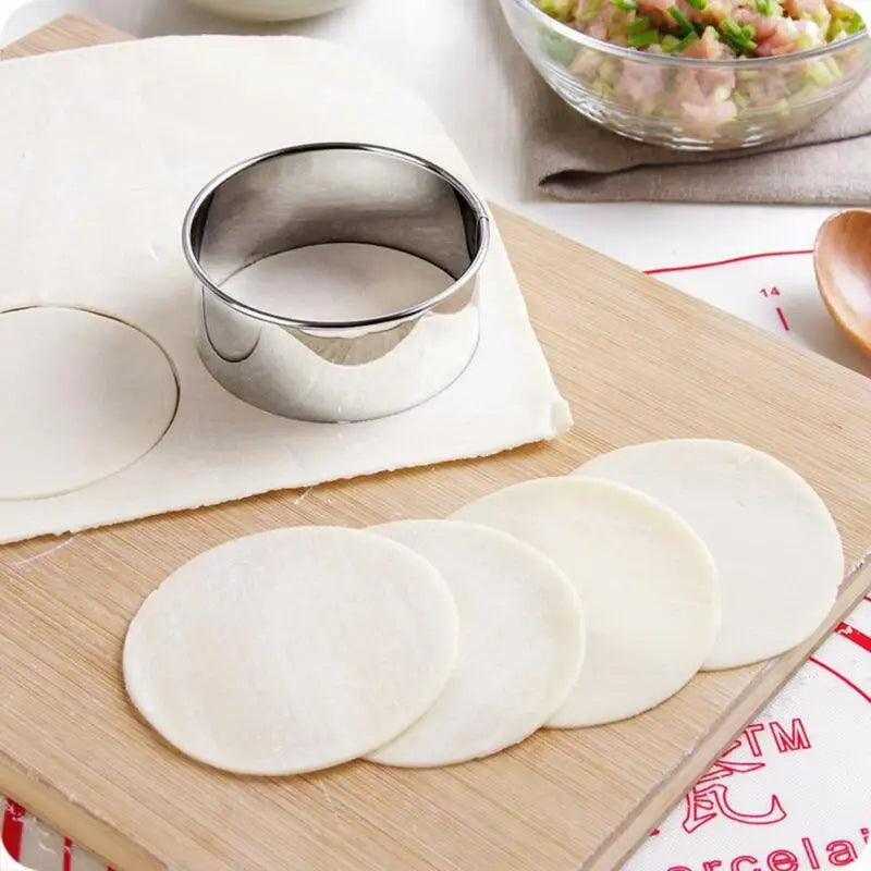 Set of 3 Round Cookie Cutters | Stainless Steel | Perfect for Dough and Pastry Shells