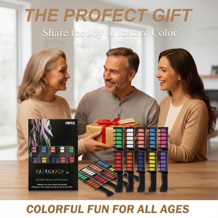 Vibrant Temporary Hair Color Combs for All Ages