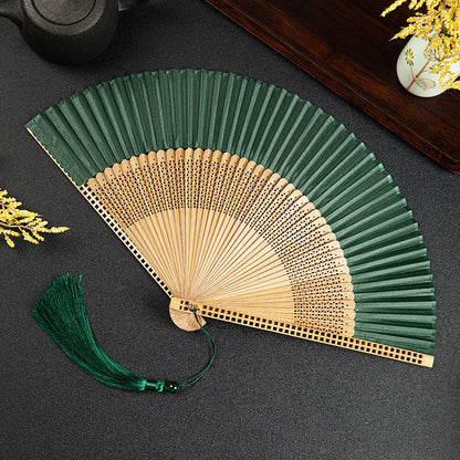 Bamboo Silk Handcrafted Fan
