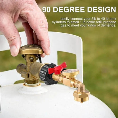 Gas Flow Monitor with Pressure Gauge | Reliable Gas Supply for Grilling & Camping