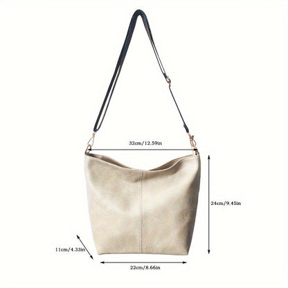 Urban White Messenger Bag with Zipper – CityPure PU Shoulder Style