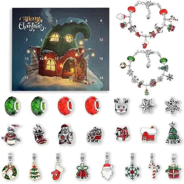 Countdown to Christmas: 24-Day Charm Bracelet Surprise Box
