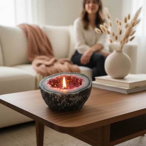 Instant Calm and Peaceful Ambiance in Minutes with Crystal Candle
