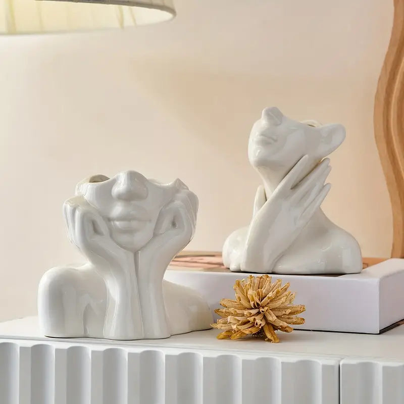 Sleek Ceramic Flower Vase for Stylish Home Décor
