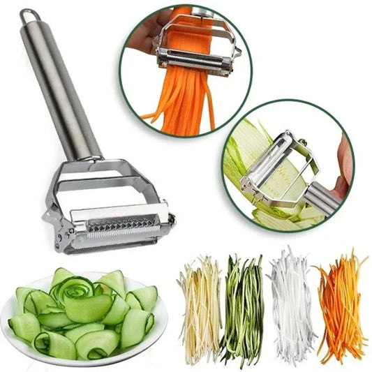 Double Vegetable Peeler with Julienne Feature - Stainless Steel