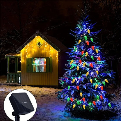 Solar-Powered Strawberry String Lights | 8 Color Changing Modes | Ideal for Garden, Balcony & Christmas